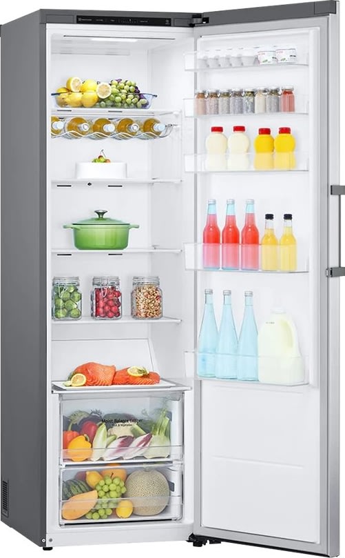LG Fritstående køleskab, 186cm, stål