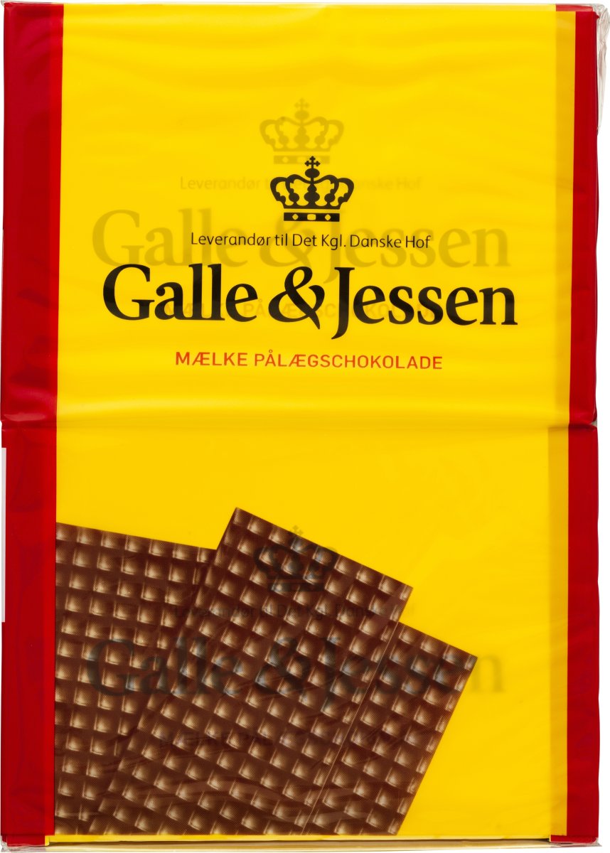Galle & Jessen Pålægschokolade lys, 2-pak, 216 g
