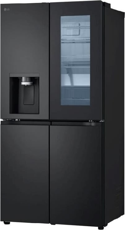 LG køleskab med instaview, 179 cm høj, 508 l, sort
