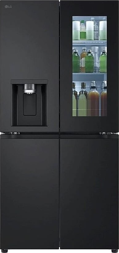 LG køleskab med instaview, 179 cm høj, 508 l, sort