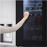 LG køleskab med instaview, vand/is, 635L, grå