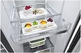 LG køleskab med instaview, vand/is, 635L, sort