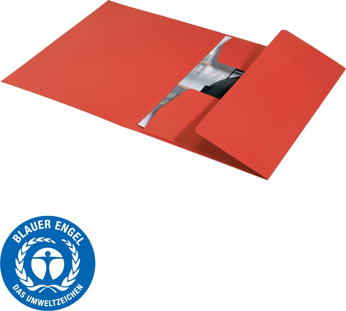 Leitz Recycle 3-klap mappe | A4 | Karton | Rød