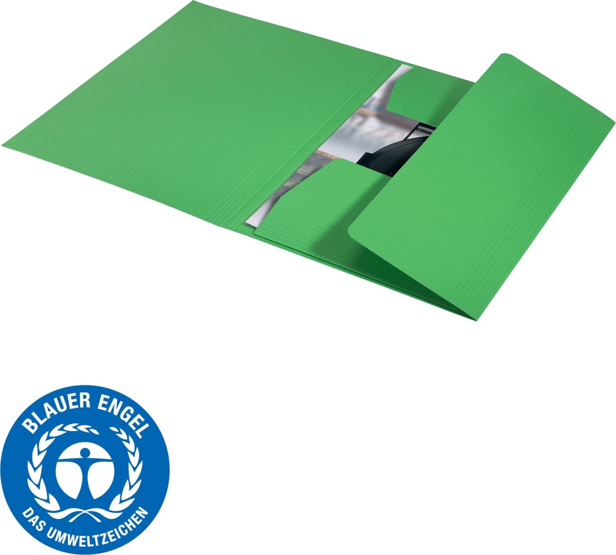 Leitz Recycle 3-klap mappe | A4 | Karton | Grøn
