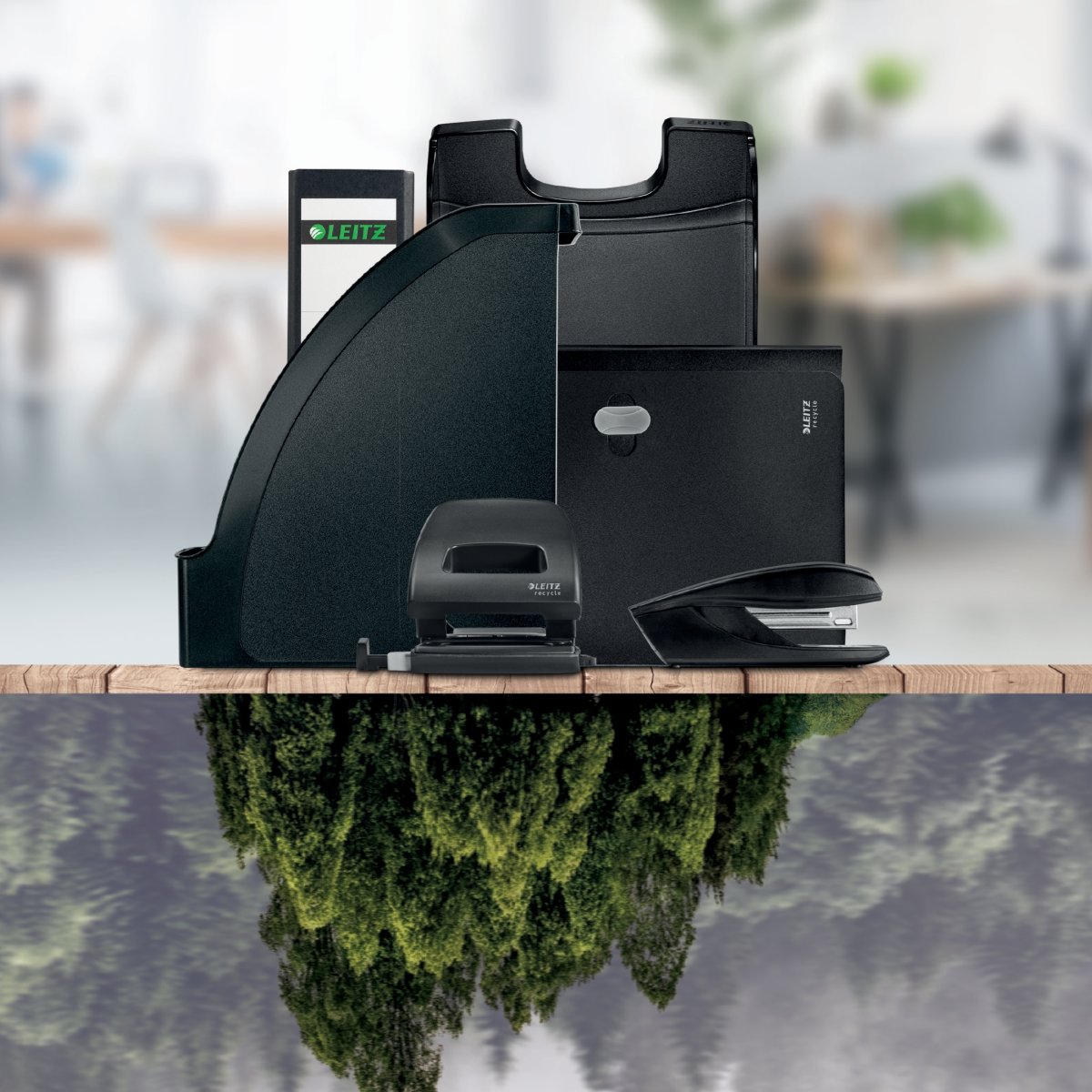Leitz Recycle Papirkurv | 15 liter | Sort
