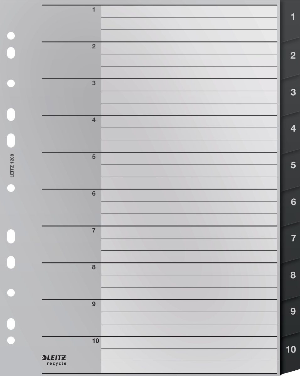 Leitz Recycle Register | A4 | PP | 1-10