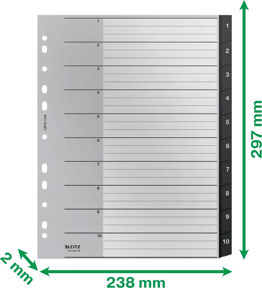 Leitz Recycle Register | A4 | PP | 1-10