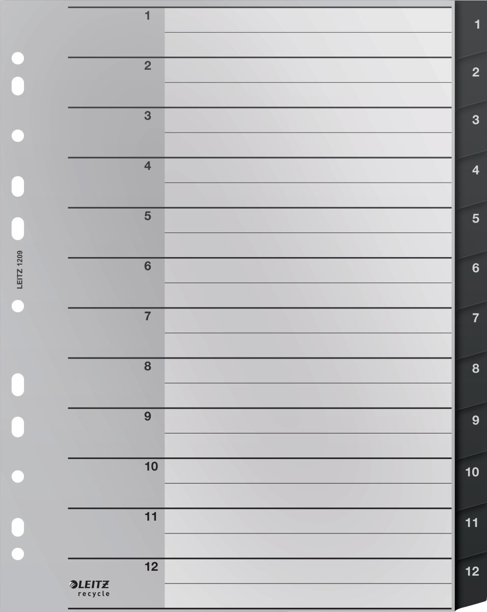 Leitz Recycle Register | A4 | PP | 1-12