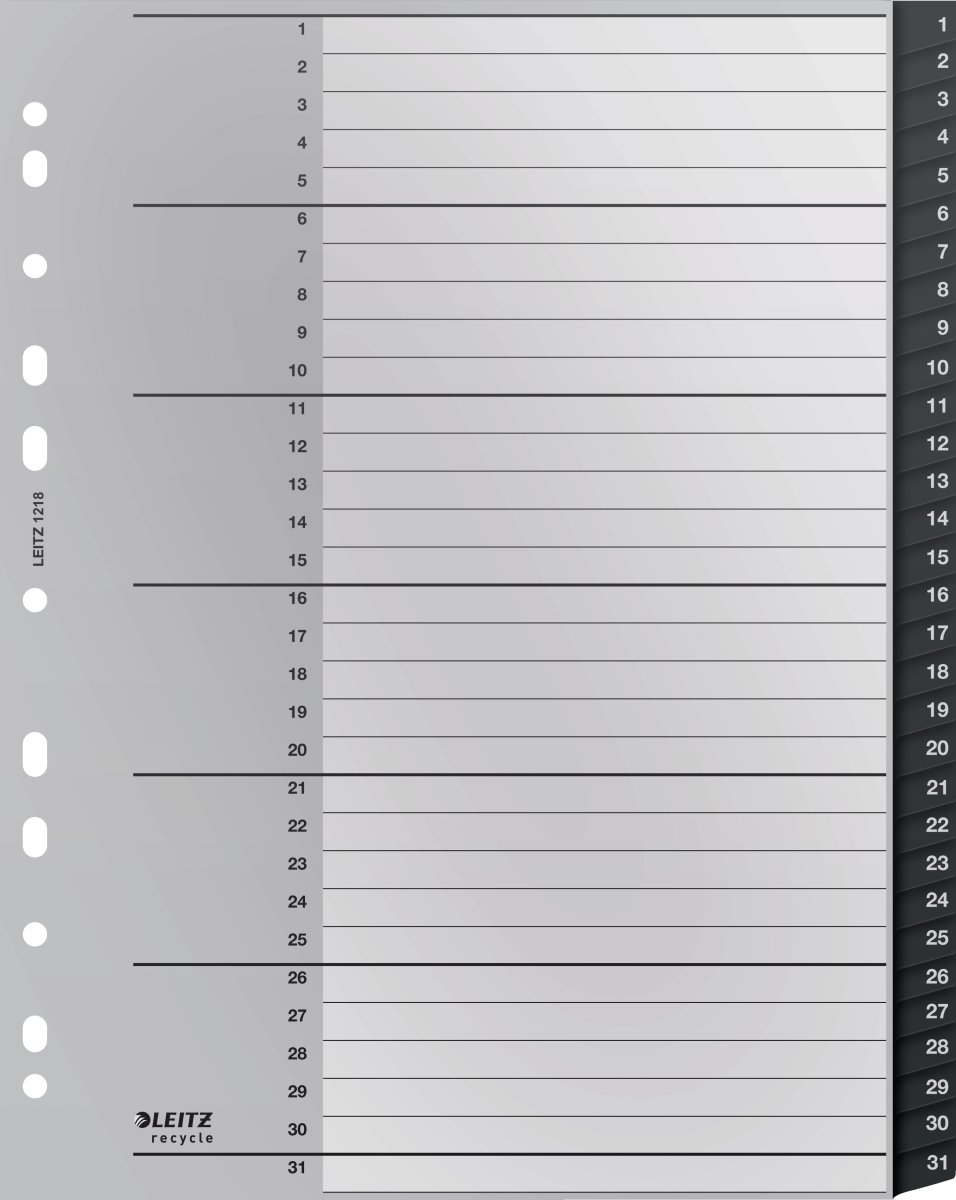 Leitz Recycle Register | A4 | PP | 1-31