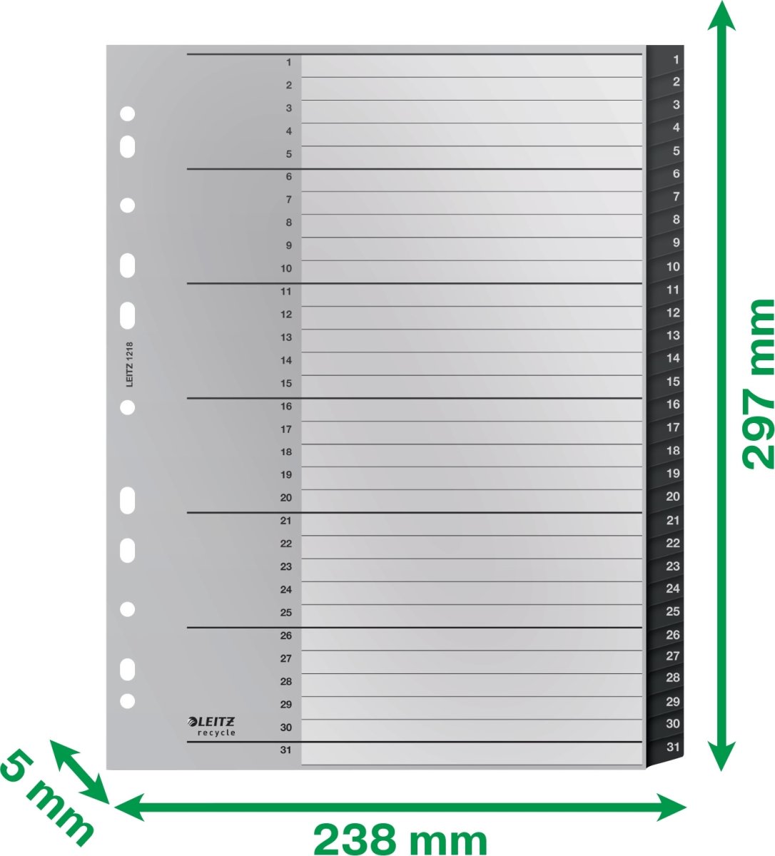 Leitz Recycle Register | A4 | PP | 1-31