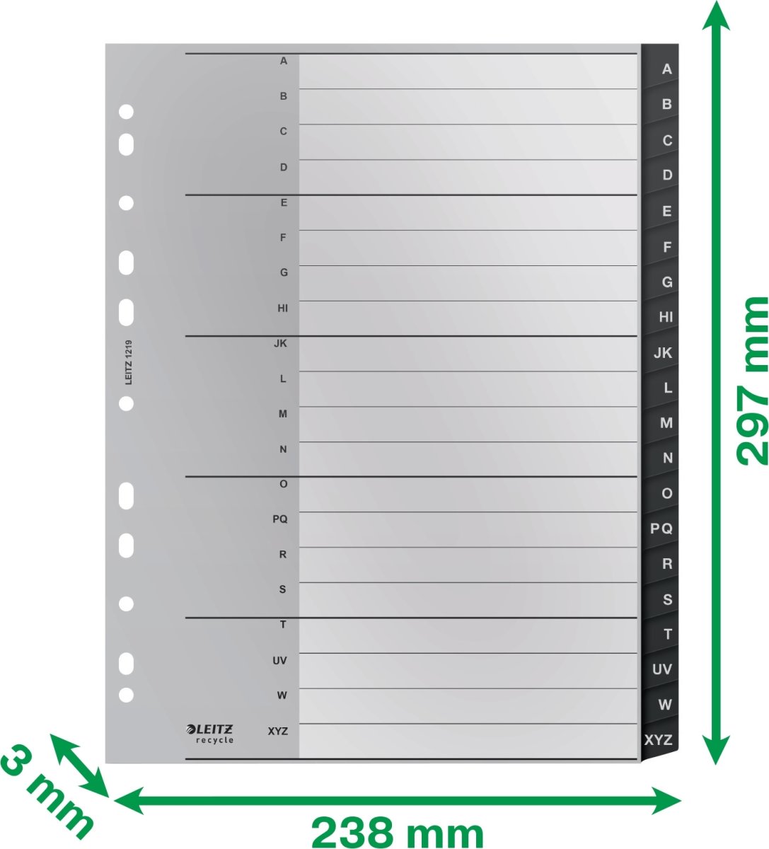 Leitz Recycle Register | A4+ | PP | A-Z
