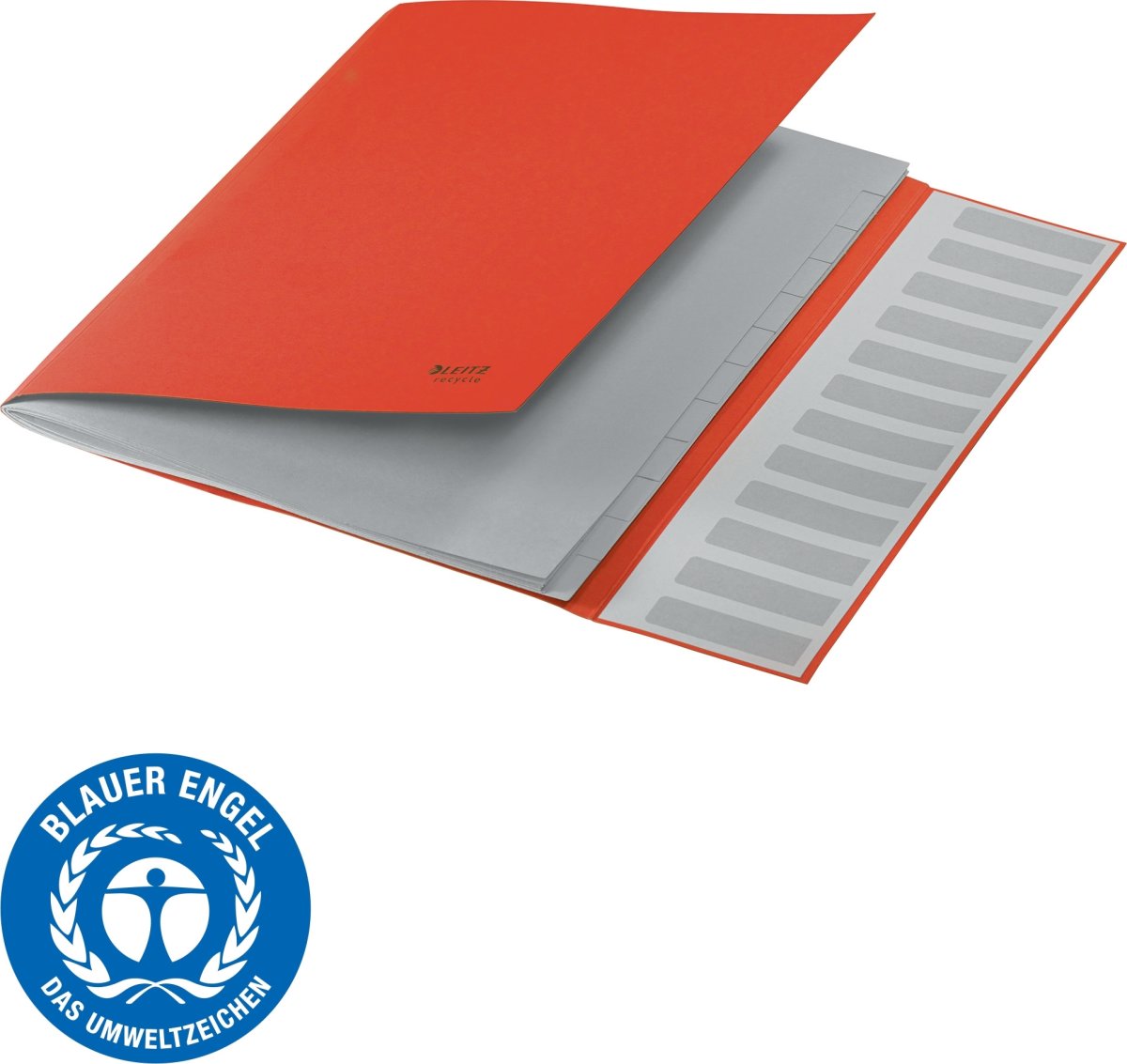 Leitz Recycle Sorteringsmappe | 12 faner | Rød