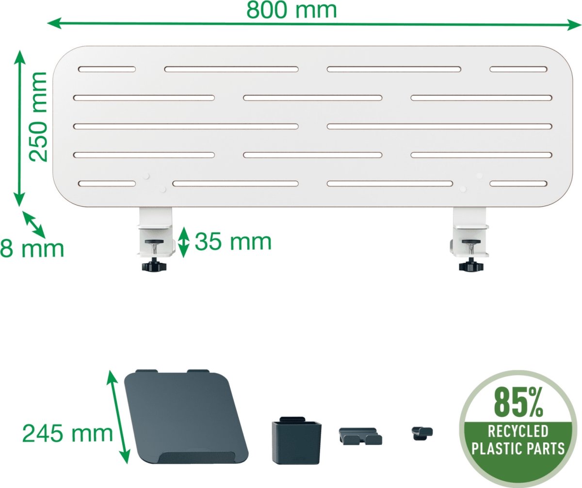 Leitz organiseringstavle t/skrivebord, 80x25cm