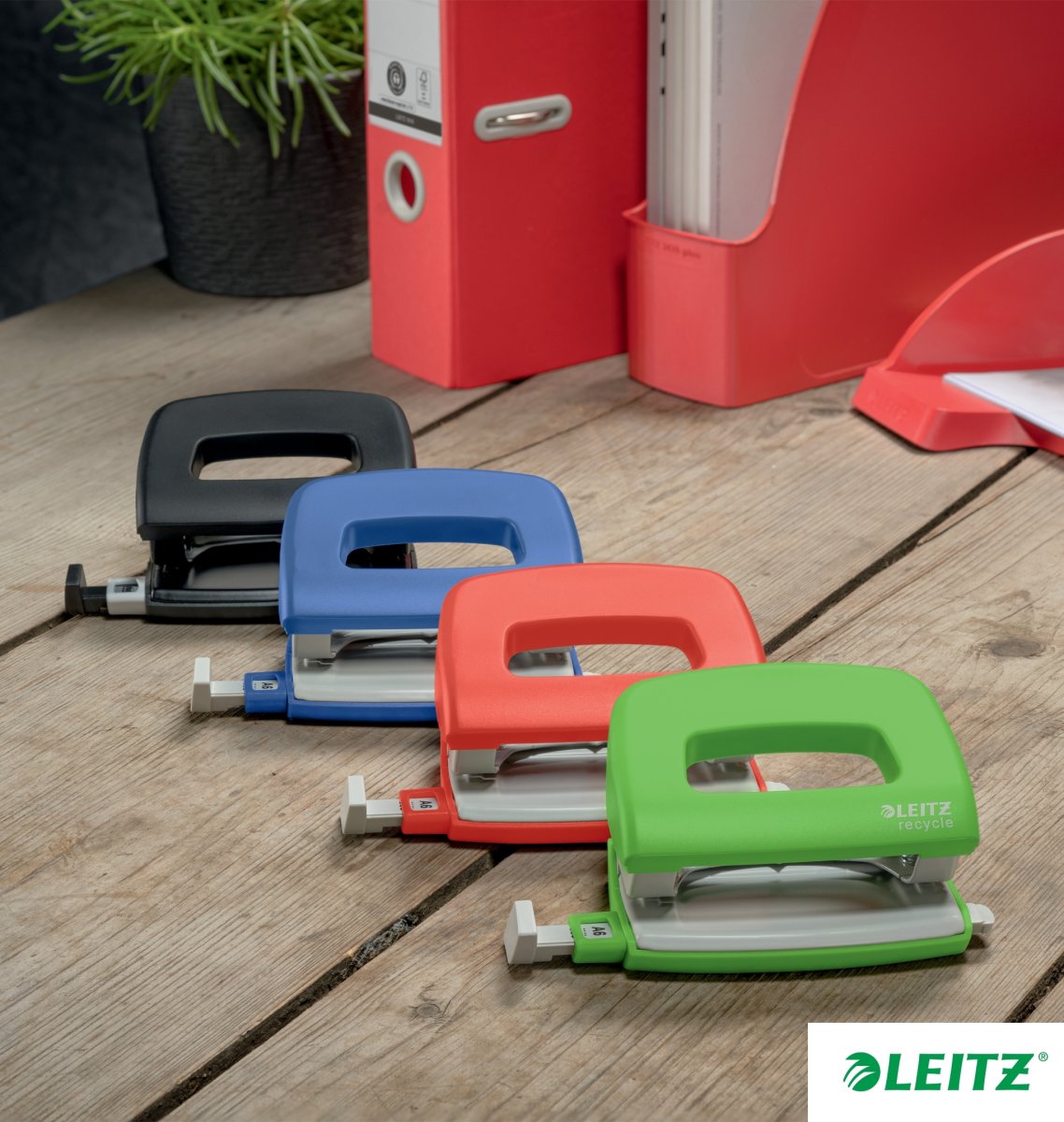 Leitz Recycle Hulapparat | 10 ark | Grøn