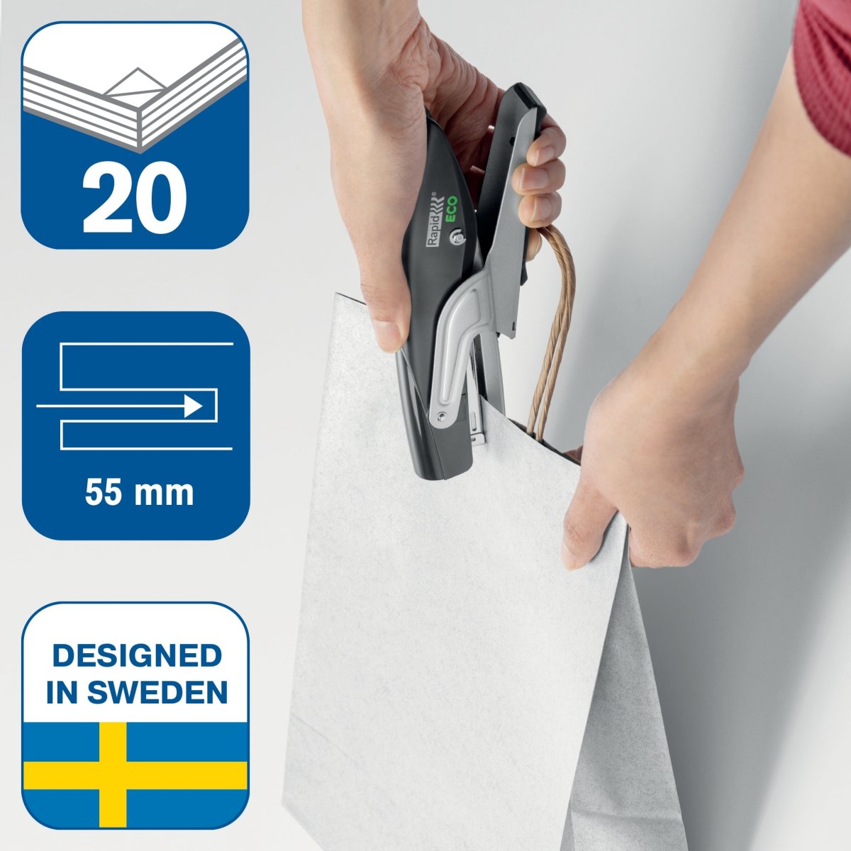 Rapid Eco Hæftetang | 20 ark