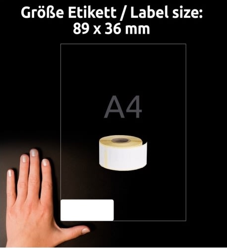 Avery Adresseetiketter | 36 x 89 mm | 520 stk.