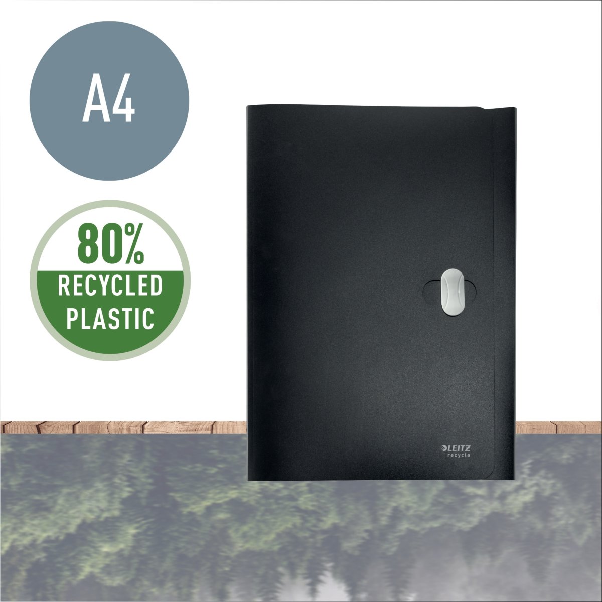 Leitz Recycle Projektmappe | A4 | 3-klap | Sort