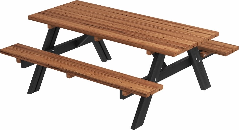 Plus Klassisk bord-bænkesæt, Thermowood/sort
