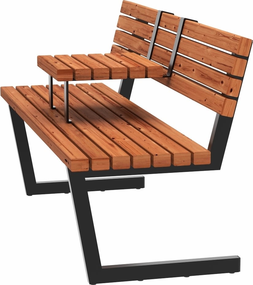 Plus Relax Bænk med hængebord, 150 cm, Thermowood