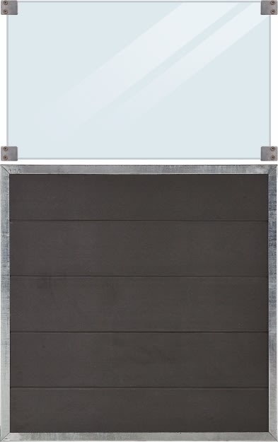 Plus Futura Komposithegn, glas 53cm, grå, 90x145cm