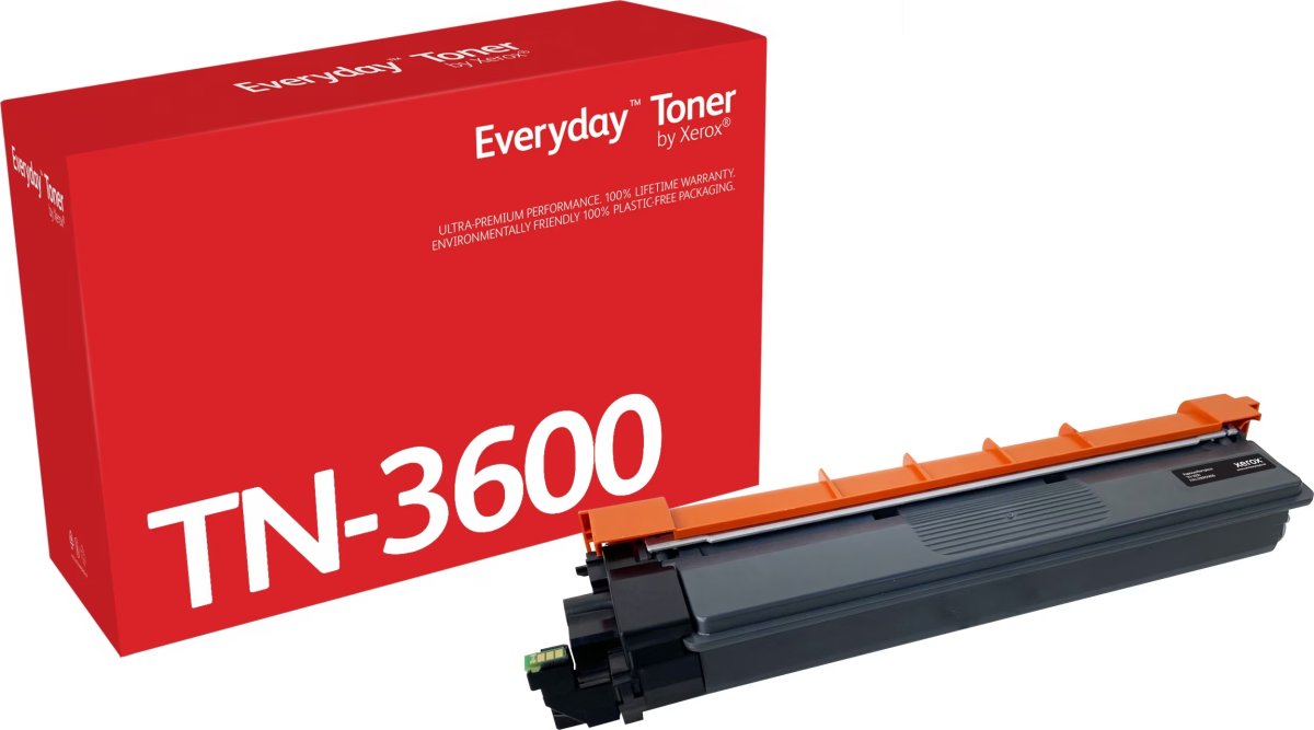Xerox lasertoner Brother TN3600, sort