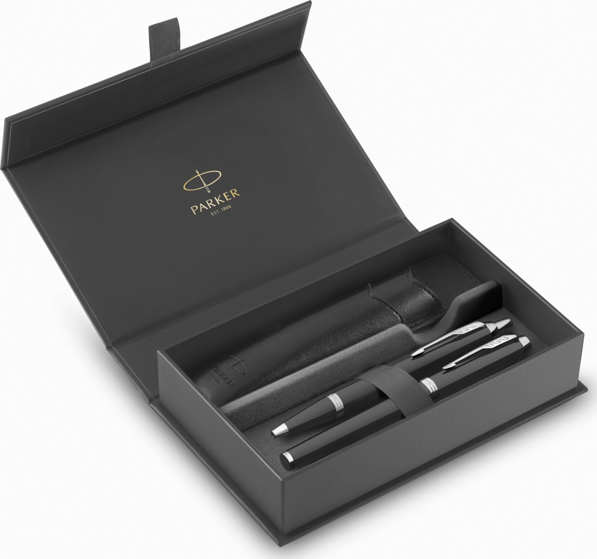 Parker IM Black Lacquer CT Premium Gavesæt | M