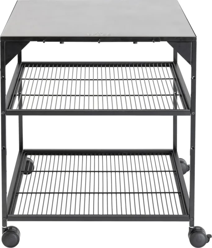 Witt Pizza bord på hjul, sort/rustfrit stål