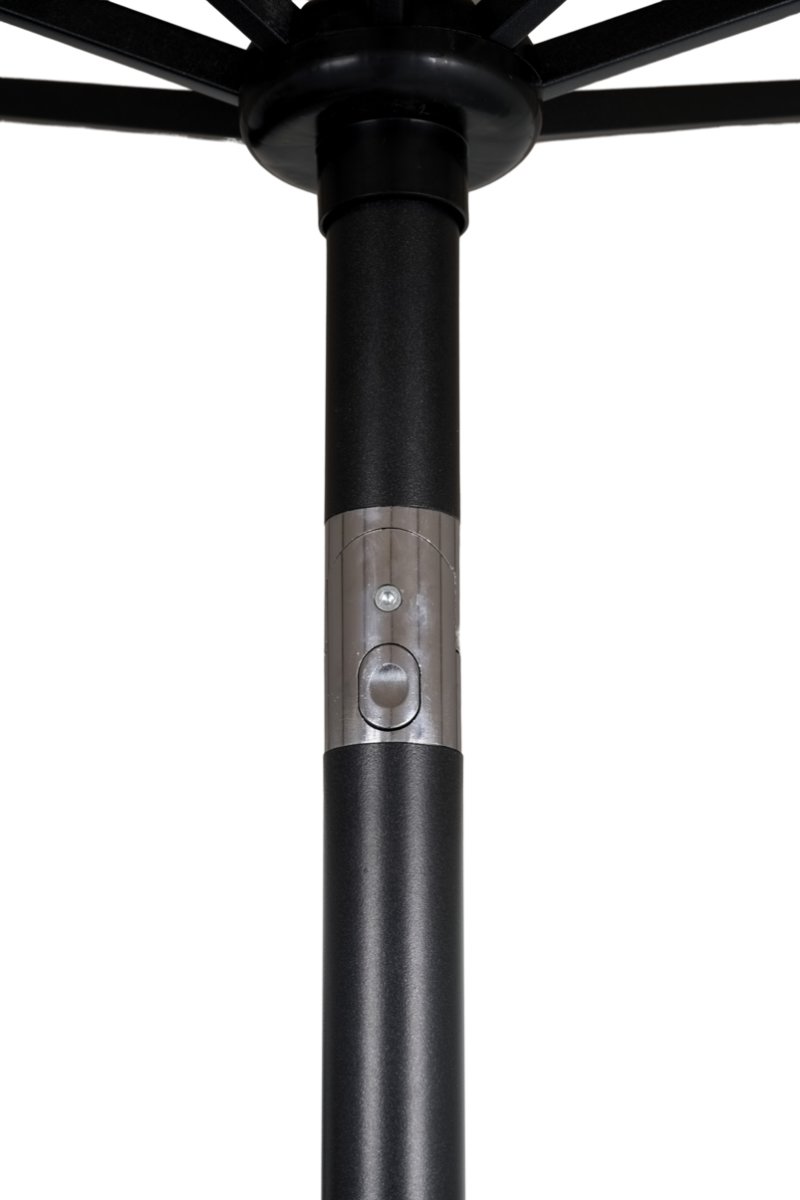 Felix parasol m/krank, tilt og solar LED, Ø3m, grå