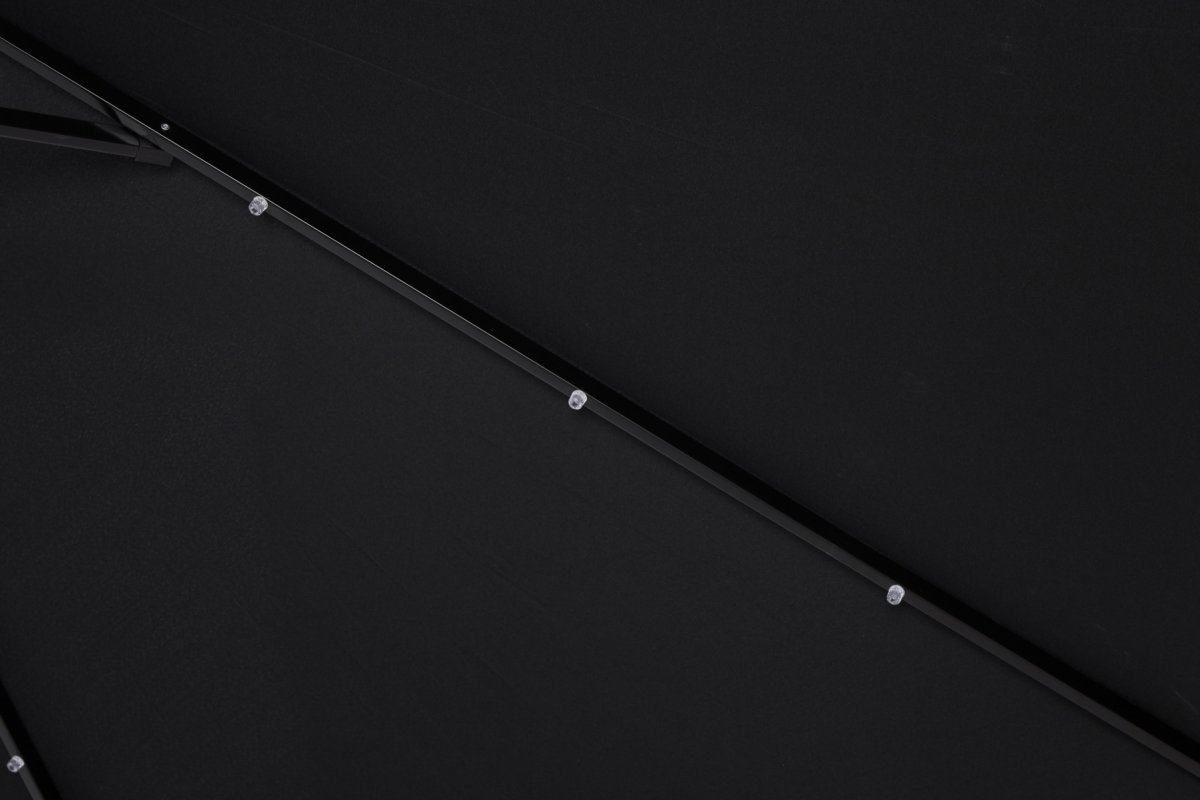 Felix parasol m/krank, tilt, solar LED, Ø3m, sort