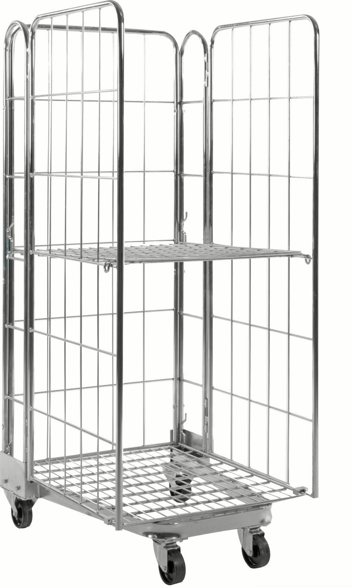 3-sidet rullecontainer, 72x86x174, Stabelbar