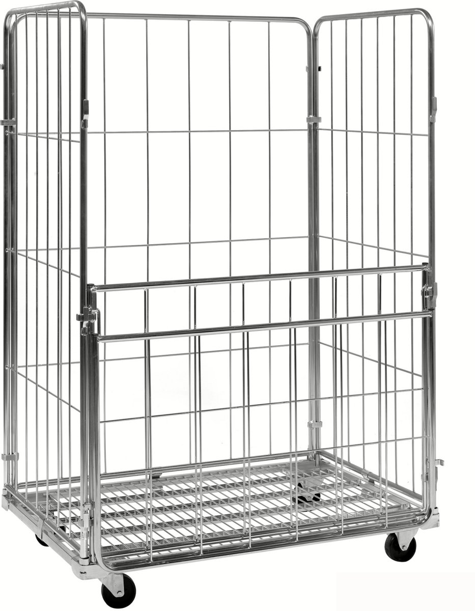 4 sidet rullecontainer m. foldbar side,120x80x180