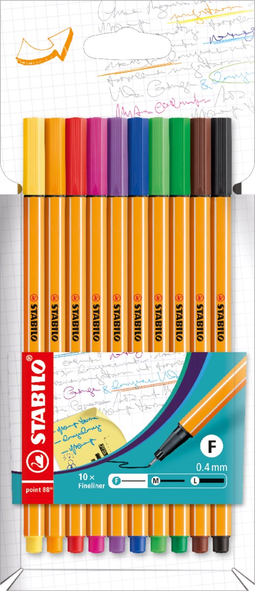 Stabilo Point 88 Fineliner | 10 farver