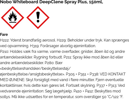 Nobo Whiteboard DeepClene Spray Plus, 150ml
