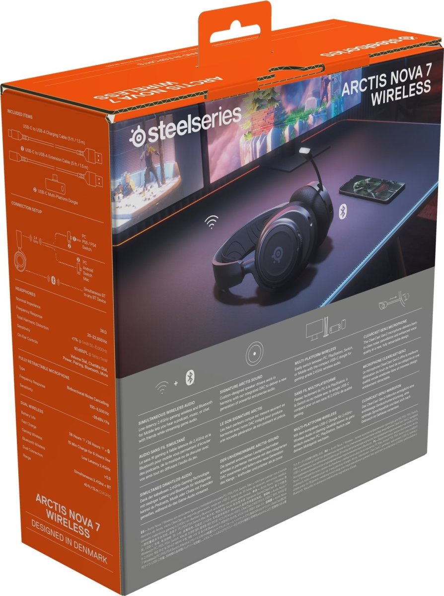 SteelSeries Arctis Nova 7 trådløs headset, sort