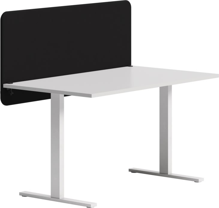 Abstracta Softline bordskærmvæg H65xB160 cm, sort