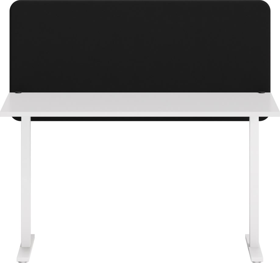 Abstracta Softline bordskærmvæg H65xB160 cm, sort