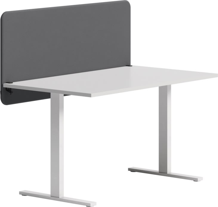 Abstracta Softline bordskærmvæg H65xB120cm lysegrå
