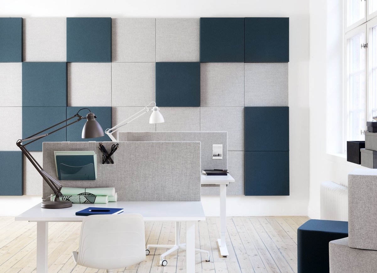 Abstracta Soneo bordskærmvæg H65xB180 cm, sort