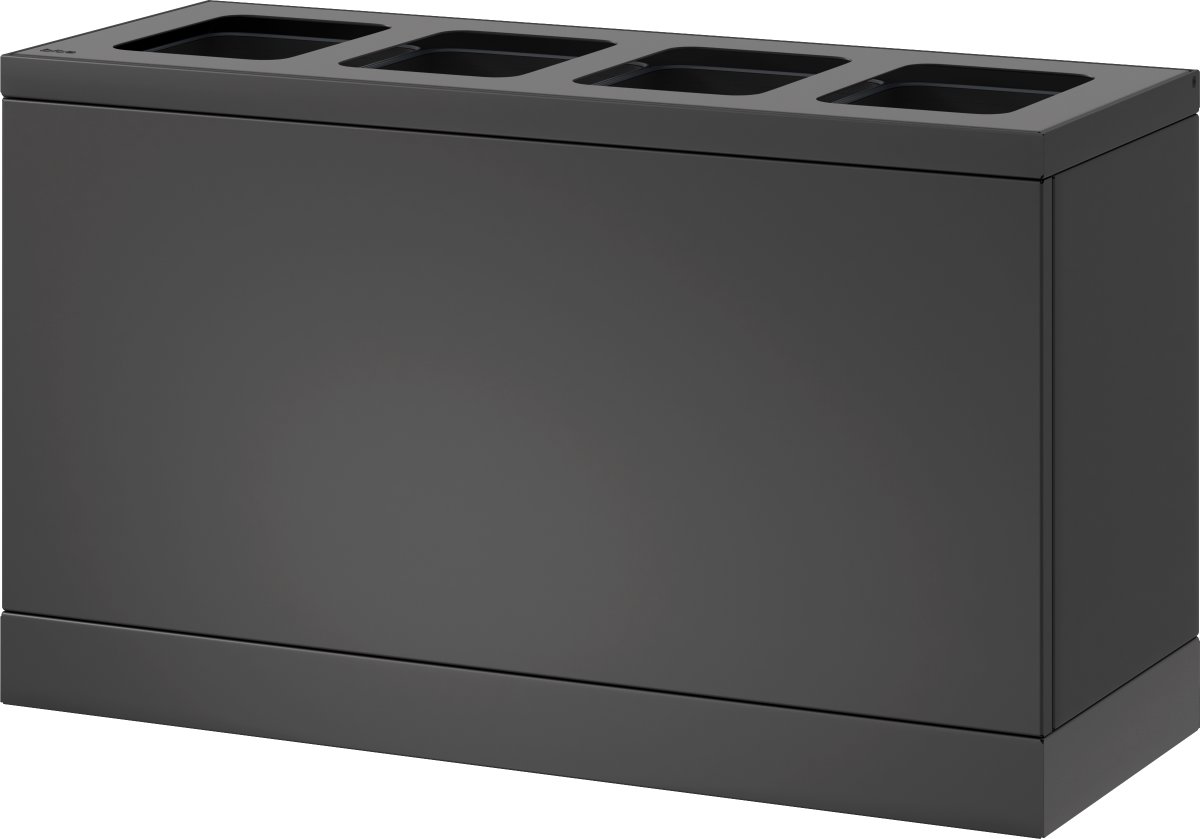 Bica 831 Affaldsstation, 4x10 L, Antracit