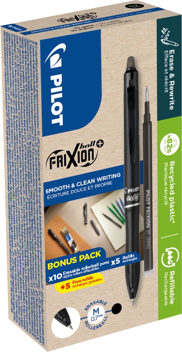 Pilot Frixion Ball+ Greenpack | Rollerpen | Sort