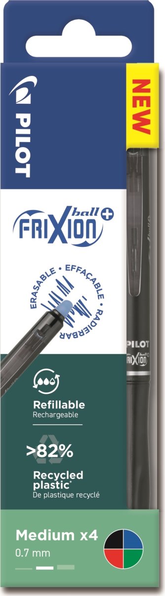 Pilot Frixion Ball+ Rollerpen | M | 4 farver