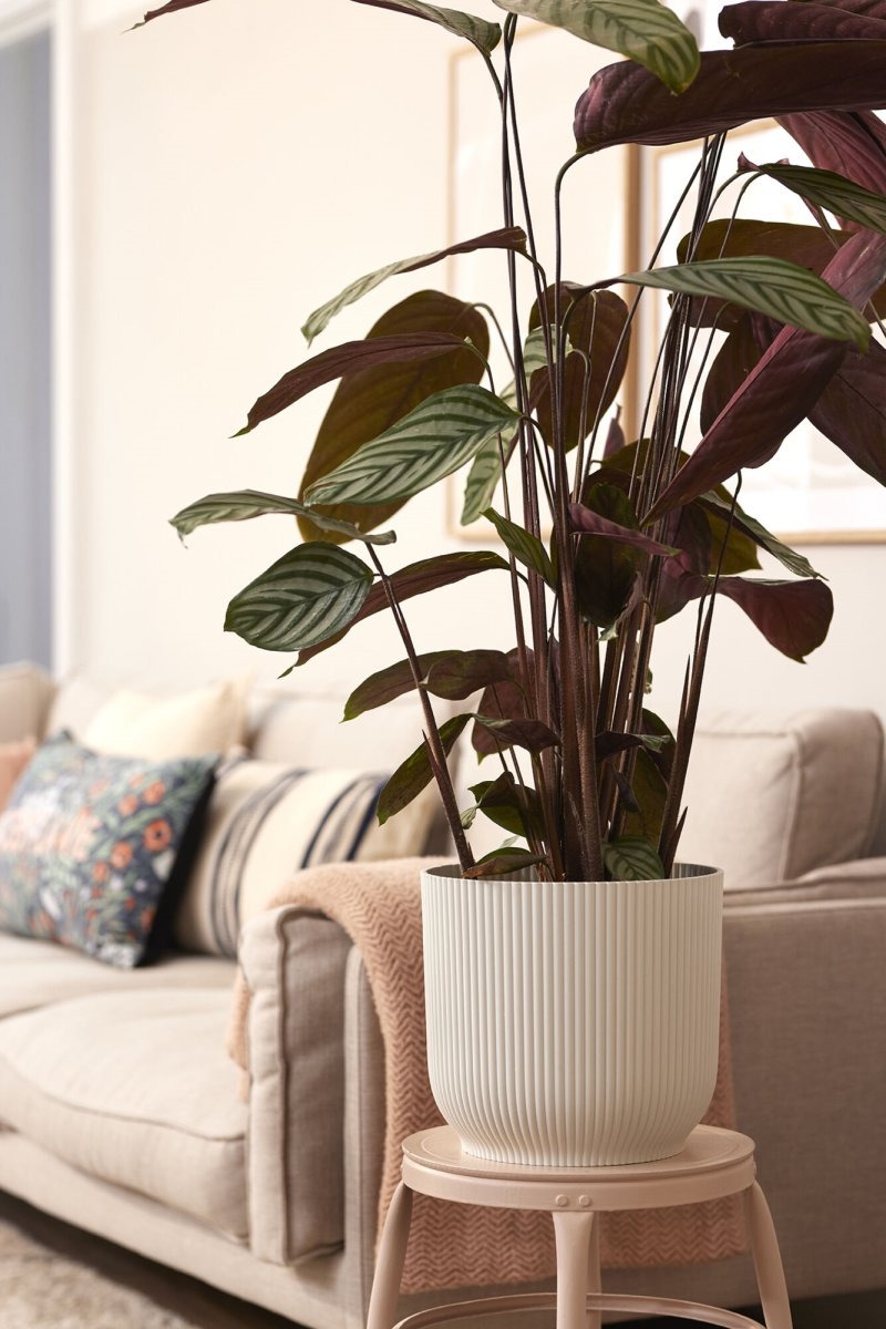 Elho Vibes Blomsterkrukke m/hjul, 35 cm, white