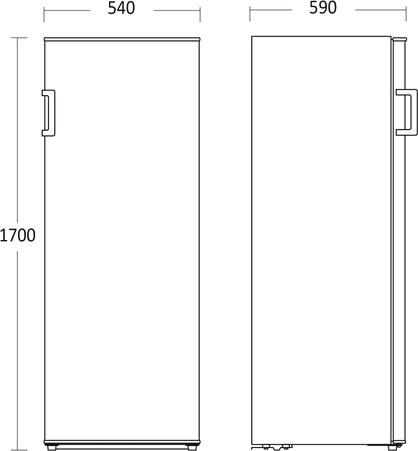 Scandomestic SFS226WE - Fryseskab, hvid