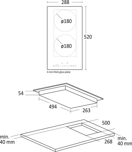 DEMO Scandomestic HOI30P1FLEX Induktionskogeplade