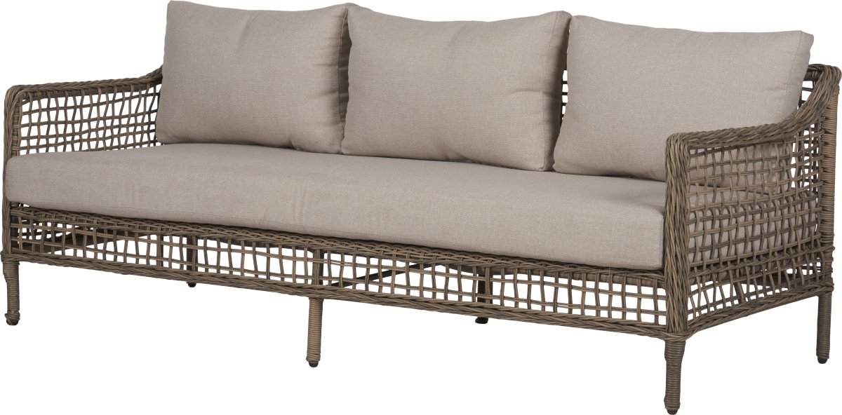 Frøya Loungesæt 5 pers. 4 dele, beige/natur