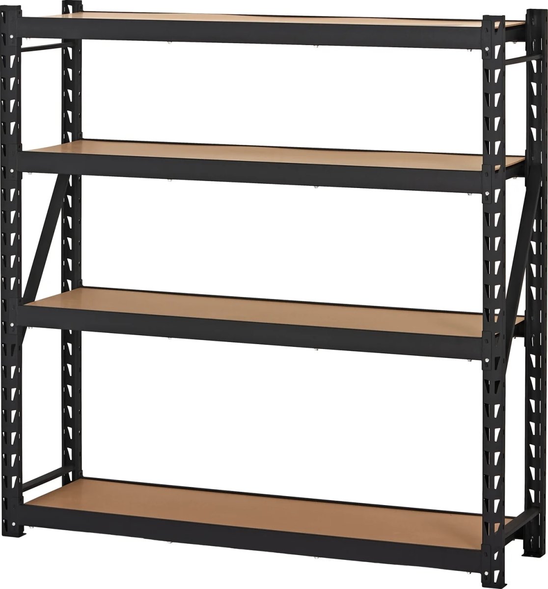 Stålreol m. 4 hylder, 600 kg, 180x180x45 cm