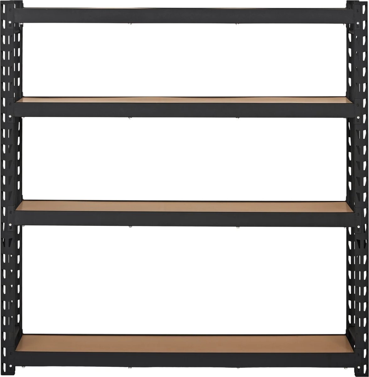 Stålreol m. 4 hylder, 600 kg, 180x180x45 cm