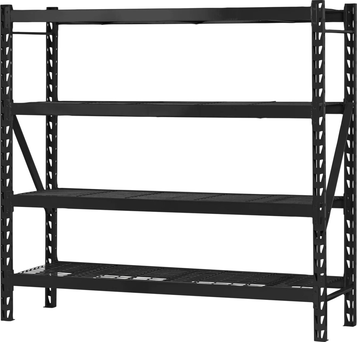 Stålreol m. 4 gitterhylder, 800 kg, 183x196x61 cm