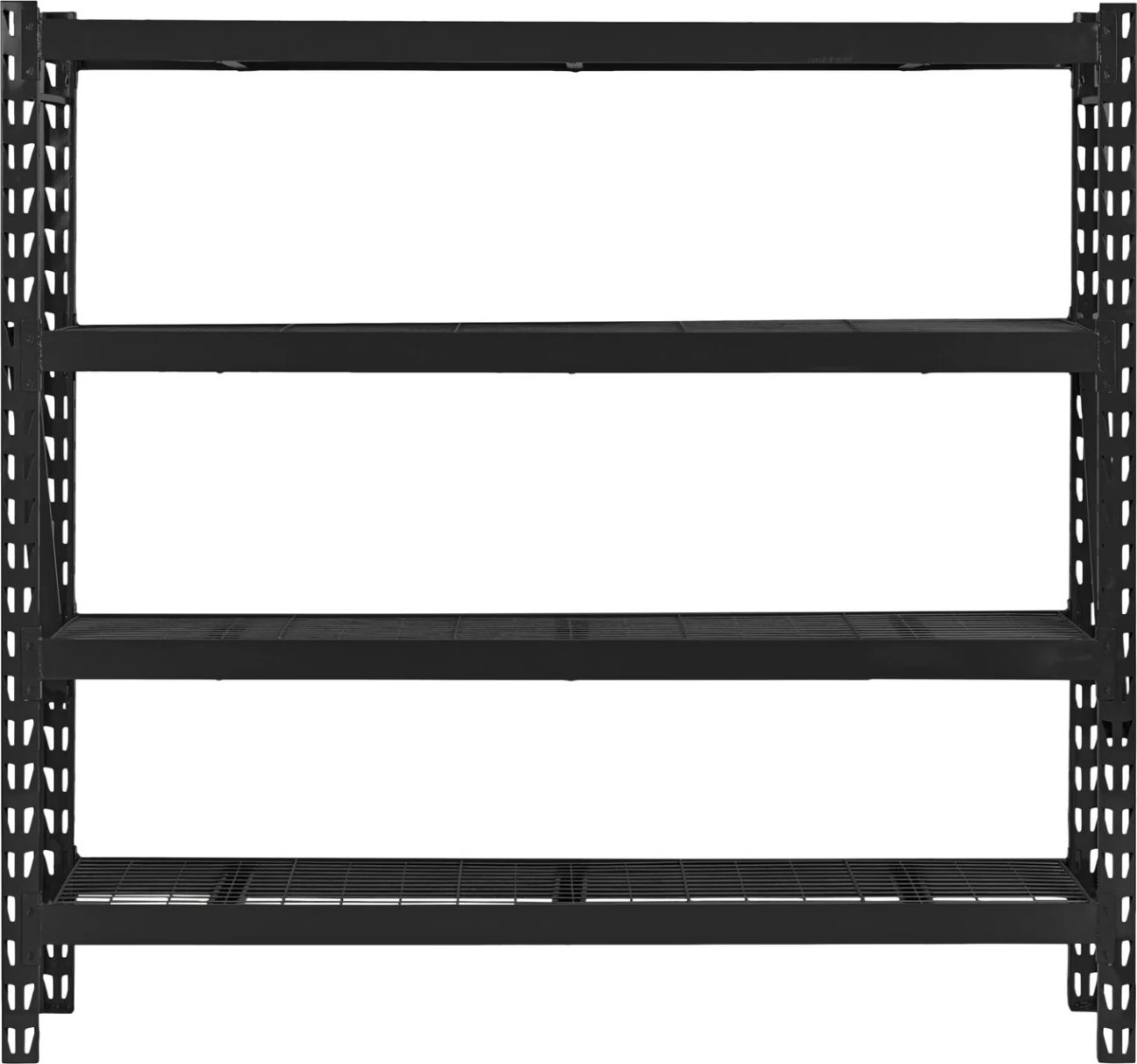 Stålreol m. 4 gitterhylder, 800 kg, 183x196x61 cm