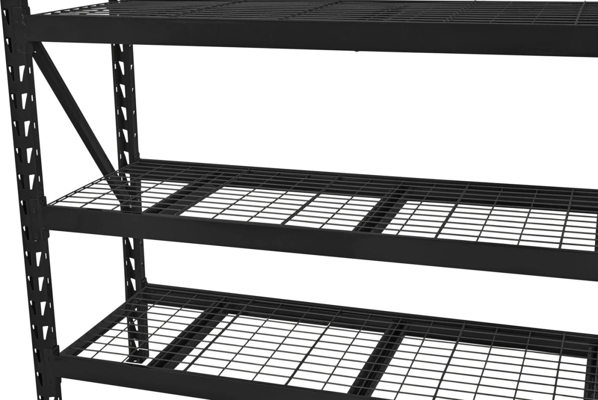 Stålreol m. 4 gitterhylder, 800 kg, 183x196x61 cm